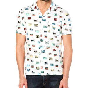 Penguin Originals By Munsingwear (Size M) Vintage Cassette Tape White Blouse